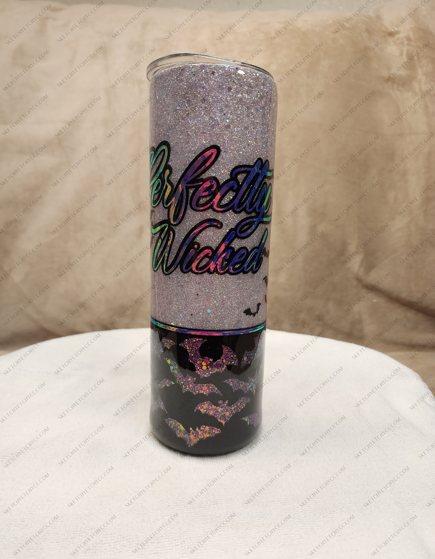 Perfectly wicked purple tumbler